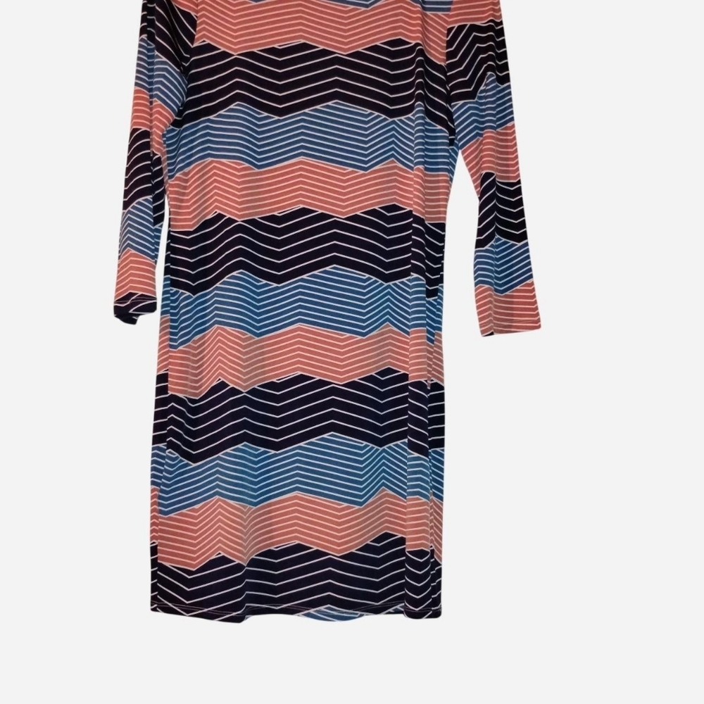 BCBG Max Azria Chevron Digital Wave Mini Dress - Small